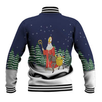 Saint Nicholas Christmas Baseball Jacket Xmas Holiday Patterns - Wonder Print Shop