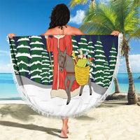 Saint Nicholas Christmas Beach Blanket Xmas Holiday Patterns - Wonder Print Shop