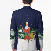 Saint Nicholas Christmas Blazer Xmas Holiday Patterns - Wonder Print Shop