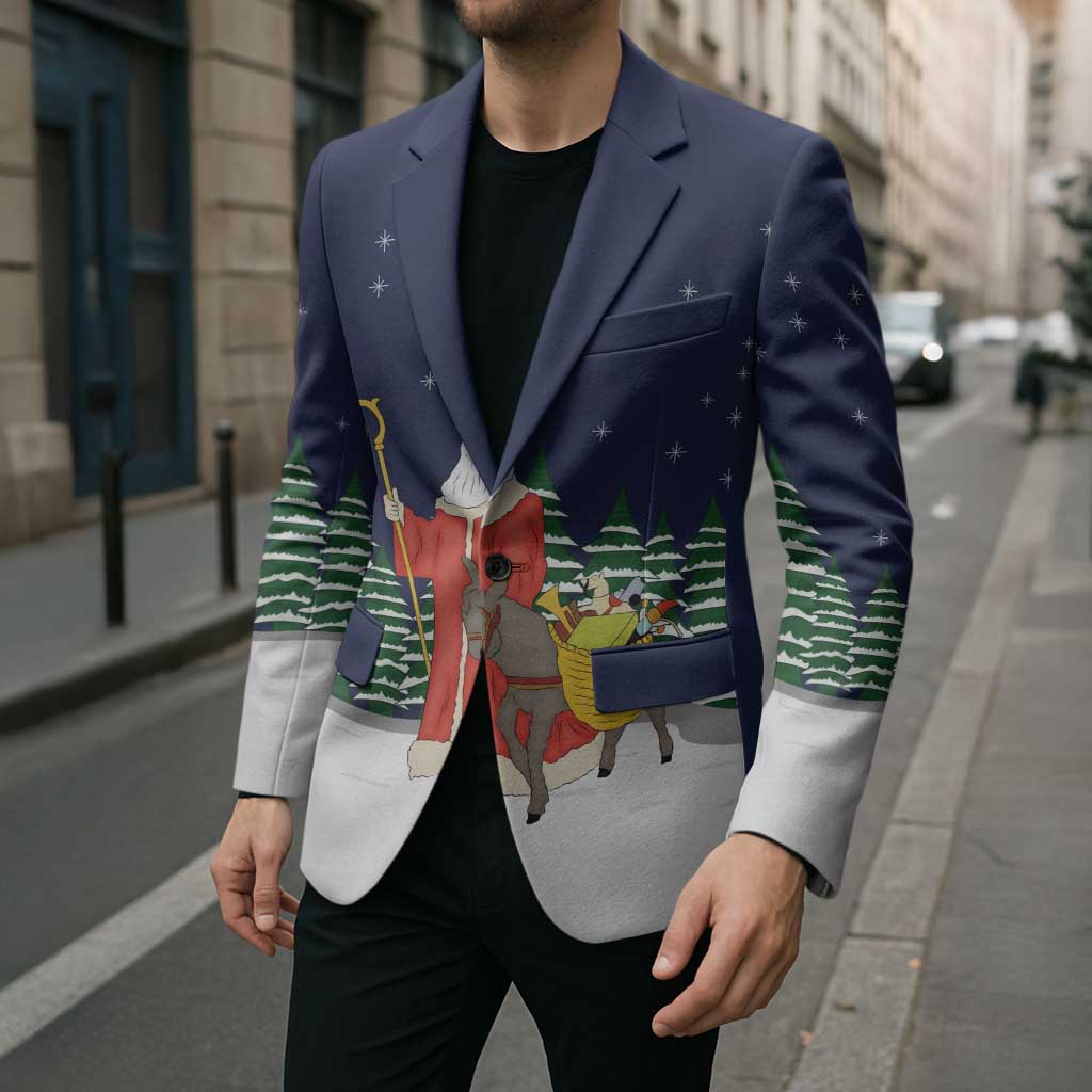 Saint Nicholas Christmas Blazer Xmas Holiday Patterns - Wonder Print Shop
