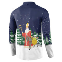 Saint Nicholas Christmas Button Sweatshirt Xmas Holiday Patterns - Wonder Print Shop