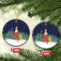 Saint Nicholas Christmas Ceramic Ornament Xmas Holiday Patterns - Wonder Print Shop