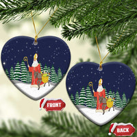 Saint Nicholas Christmas Ceramic Ornament Xmas Holiday Patterns - Wonder Print Shop