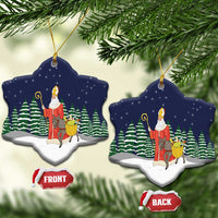 Saint Nicholas Christmas Ceramic Ornament Xmas Holiday Patterns - Wonder Print Shop