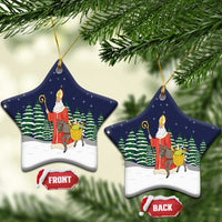 Saint Nicholas Christmas Ceramic Ornament Xmas Holiday Patterns - Wonder Print Shop