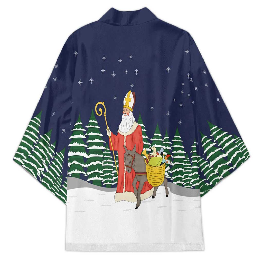 Saint Nicholas Christmas Kimono Xmas Holiday Patterns - Wonder Print Shop