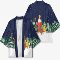 Saint Nicholas Christmas Kimono Xmas Holiday Patterns - Wonder Print Shop