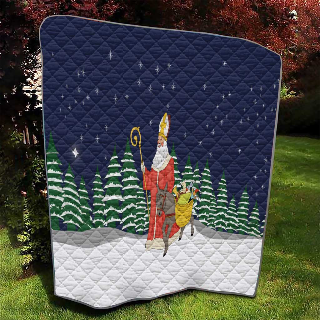 Saint Nicholas Christmas Quilt Xmas Holiday Patterns - Wonder Print Shop