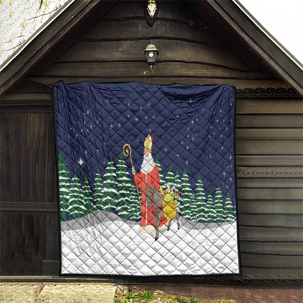Saint Nicholas Christmas Quilt Xmas Holiday Patterns - Wonder Print Shop