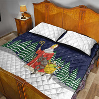 Saint Nicholas Christmas Quilt Bed Set Xmas Holiday Patterns - Wonder Print Shop