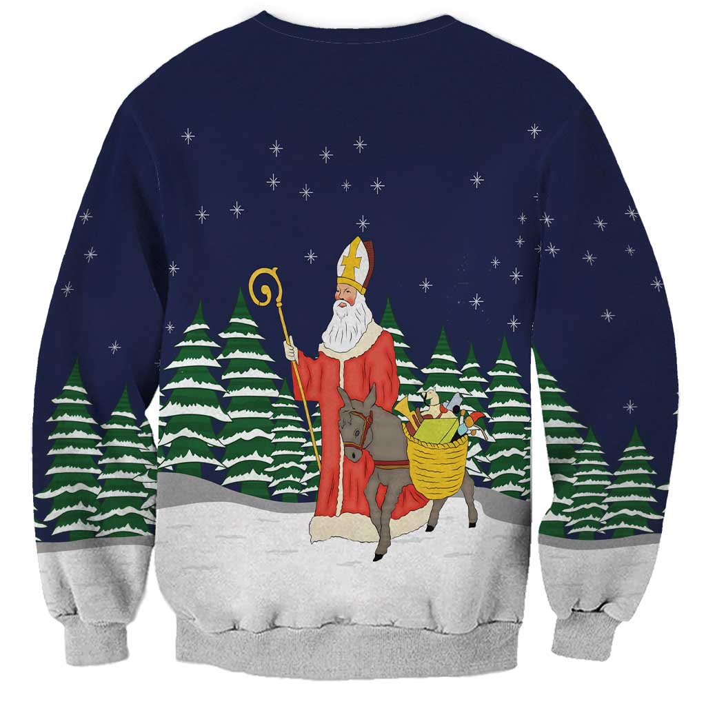 Saint Nicholas Christmas Sweatshirt Xmas Holiday Patterns - Wonder Print Shop