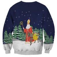 Saint Nicholas Christmas Sweatshirt Xmas Holiday Patterns - Wonder Print Shop