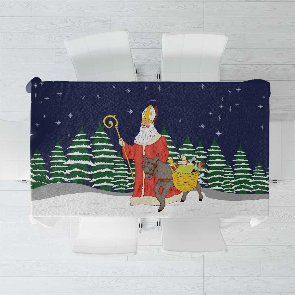 Saint Nicholas Christmas Tablecloth Xmas Holiday Patterns - Wonder Print Shop