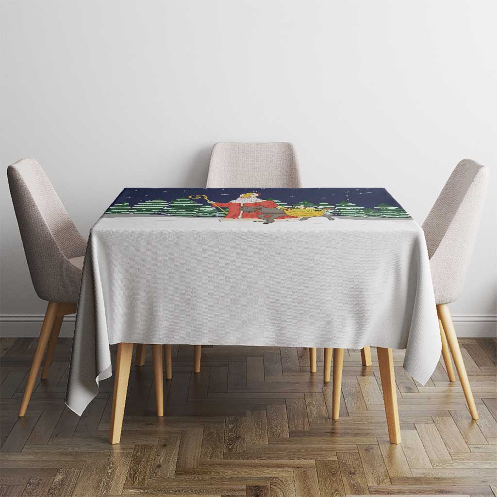 Saint Nicholas Christmas Tablecloth Xmas Holiday Patterns - Wonder Print Shop