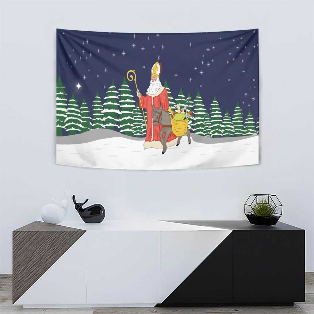 Saint Nicholas Christmas Tapestry Xmas Holiday Patterns - Wonder Print Shop