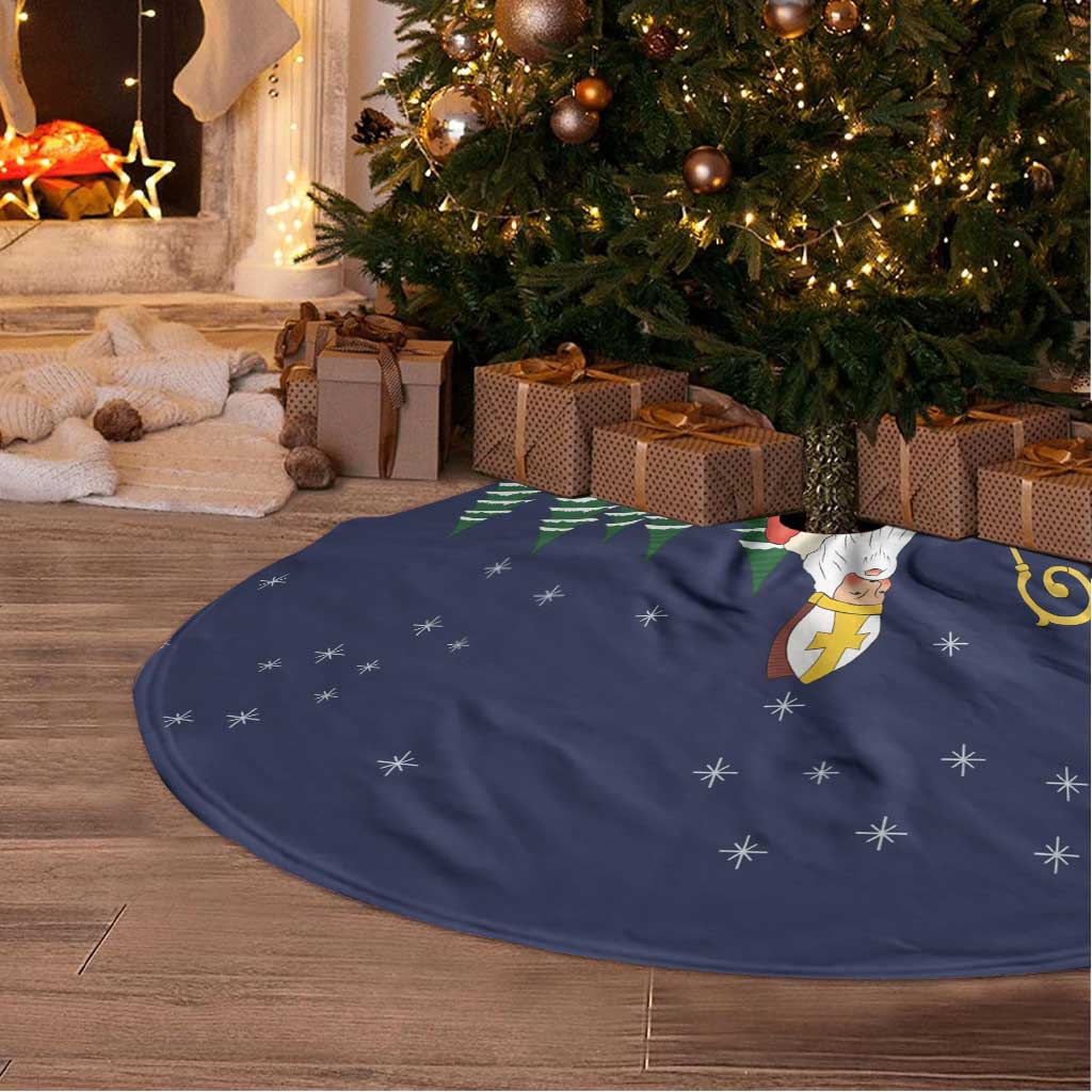Saint Nicholas Christmas Tree Skirt Xmas Holiday Patterns - Wonder Print Shop