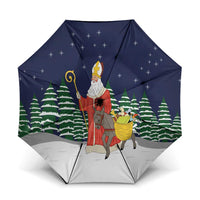 Saint Nicholas Christmas Umbrella Xmas Holiday Patterns - Wonder Print Shop