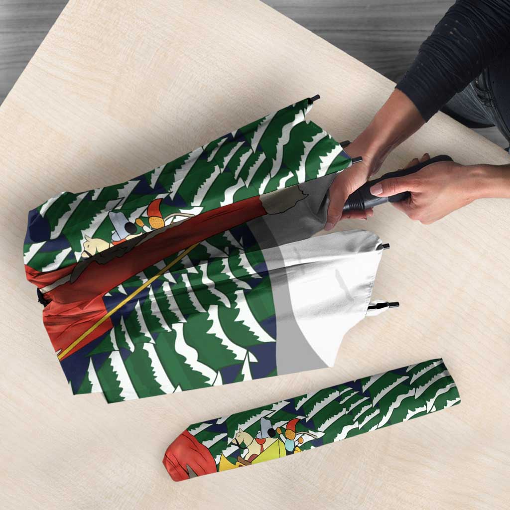 Saint Nicholas Christmas Umbrella Xmas Holiday Patterns - Wonder Print Shop