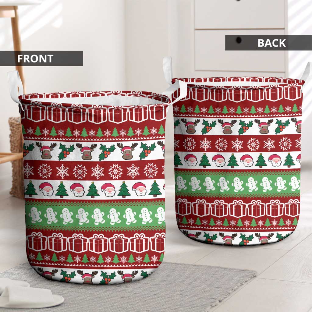 Snowman Tree Christmas Laundry Basket Xmas Holiday Patterns - Wonder Print Shop