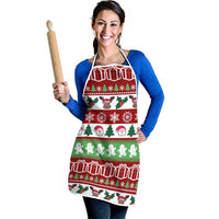 Snowman Tree Christmas Apron Xmas Holiday Patterns - Wonder Print Shop