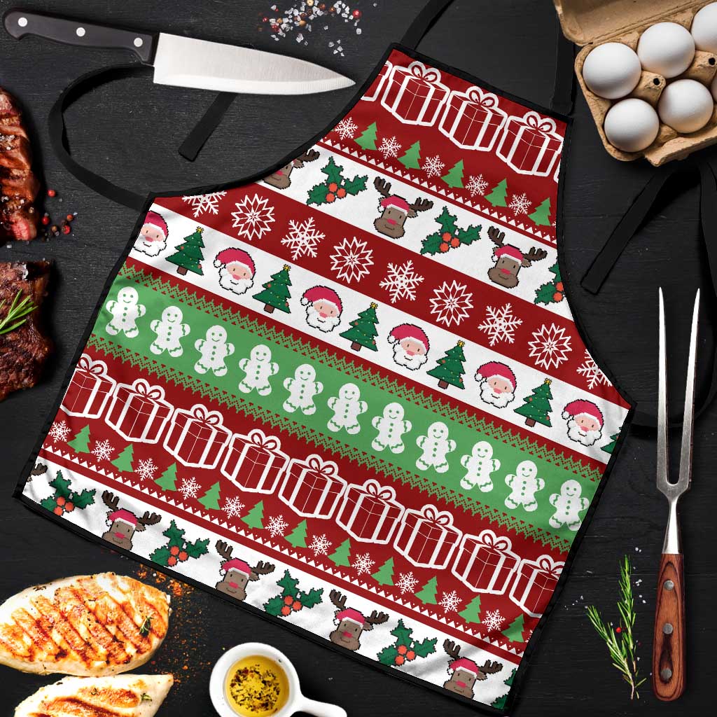 Snowman Tree Christmas Apron Xmas Holiday Patterns - Wonder Print Shop