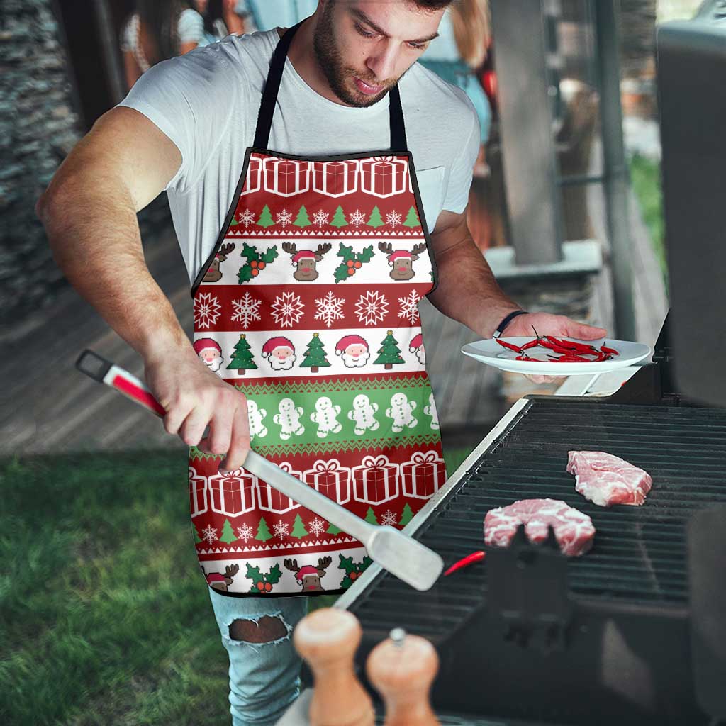 Snowman Tree Christmas Apron Xmas Holiday Patterns - Wonder Print Shop