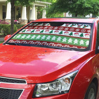 Snowman Tree Christmas Auto Sun Shade Xmas Holiday Patterns - Wonder Print Shop