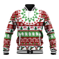 Snowman Tree Christmas Baseball Jacket Xmas Holiday Patterns - Wonder Print Shop