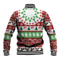 Snowman Tree Christmas Baseball Jacket Xmas Holiday Patterns - Wonder Print Shop