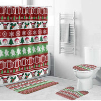 Snowman Tree Christmas Bathroom Set Xmas Holiday Patterns - Wonder Print Shop