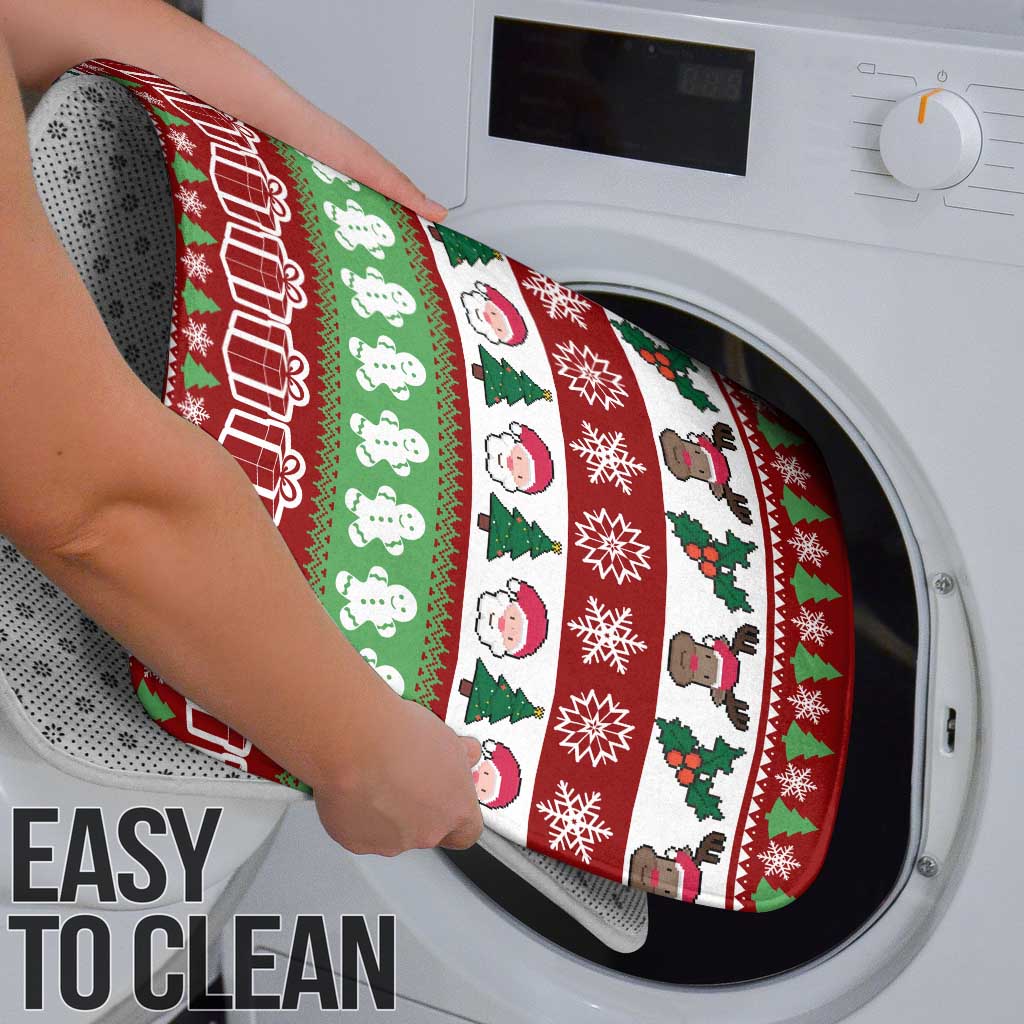 Snowman Tree Christmas Bathroom Set Xmas Holiday Patterns - Wonder Print Shop