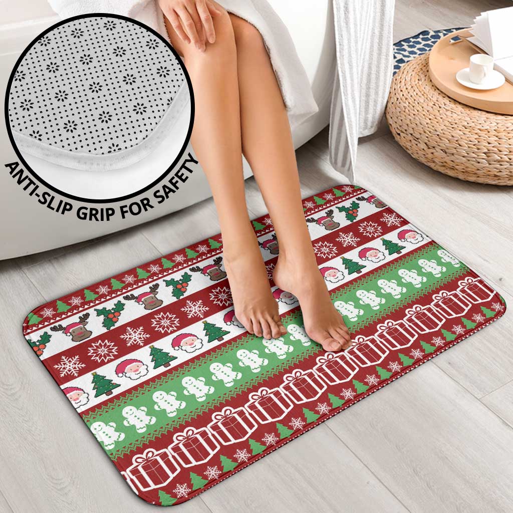 Snowman Tree Christmas Bathroom Set Xmas Holiday Patterns - Wonder Print Shop