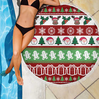 Snowman Tree Christmas Beach Blanket Xmas Holiday Patterns - Wonder Print Shop