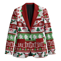 Snowman Tree Christmas Blazer Xmas Holiday Patterns - Wonder Print Shop