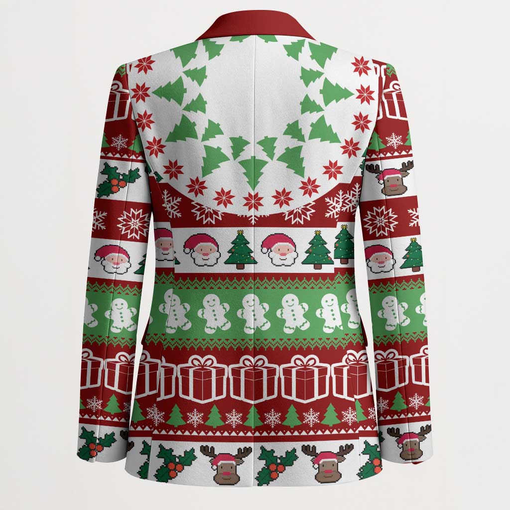 Snowman Tree Christmas Blazer Xmas Holiday Patterns - Wonder Print Shop