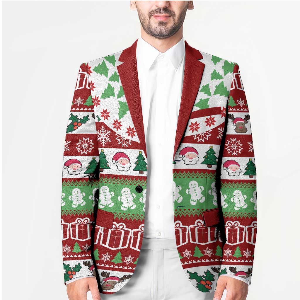 Snowman Tree Christmas Blazer Xmas Holiday Patterns - Wonder Print Shop