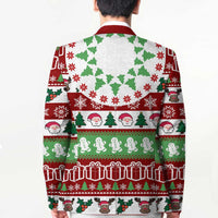 Snowman Tree Christmas Blazer Xmas Holiday Patterns - Wonder Print Shop