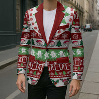 Snowman Tree Christmas Blazer Xmas Holiday Patterns - Wonder Print Shop