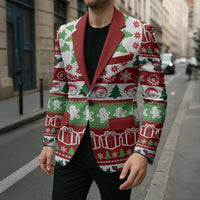 Snowman Tree Christmas Blazer Xmas Holiday Patterns - Wonder Print Shop