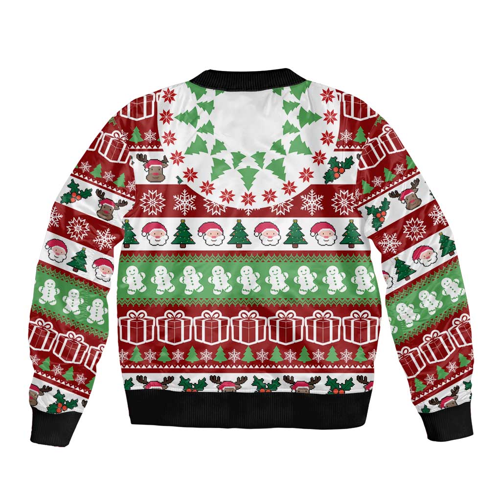 Snowman Tree Christmas Bomber Jacket Xmas Holiday Patterns - Wonder Print Shop