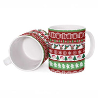 Snowman Tree Christmas Ceramic Mug Xmas Holiday Patterns - Wonder Print Shop