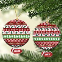 Snowman Tree Christmas Ceramic Ornament Xmas Holiday Patterns - Wonder Print Shop
