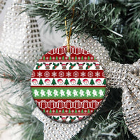 Snowman Tree Christmas Ceramic Ornament Xmas Holiday Patterns - Wonder Print Shop