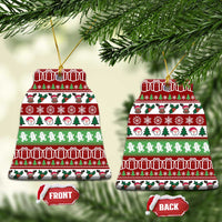 Snowman Tree Christmas Ceramic Ornament Xmas Holiday Patterns - Wonder Print Shop