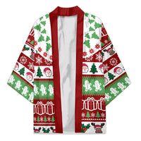 Snowman Tree Christmas Kimono Xmas Holiday Patterns - Wonder Print Shop