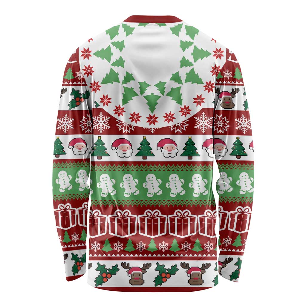 Snowman Tree Christmas Long Sleeve Shirt Xmas Holiday Patterns - Wonder Print Shop