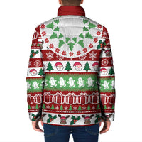 Snowman Tree Christmas Padded Jacket Xmas Holiday Patterns - Wonder Print Shop