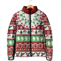 Snowman Tree Christmas Padded Jacket Xmas Holiday Patterns - Wonder Print Shop