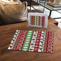 Snowman Tree Christmas Puzzle Xmas Holiday Patterns - Wonder Print Shop