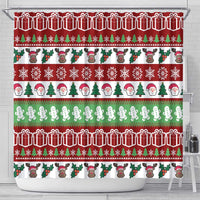 Snowman Tree Christmas Shower Curtain Xmas Holiday Patterns - Wonder Print Shop